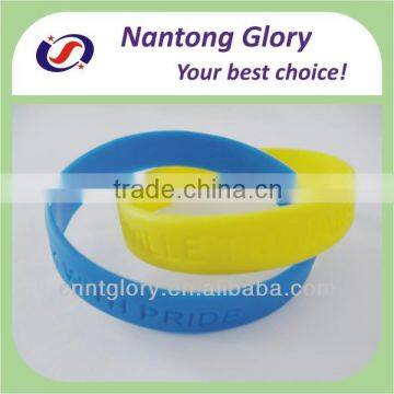 funny custom double loop silicone bracelet