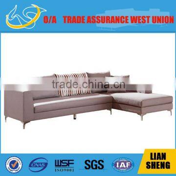 living room furniture modern design fabric corner sofa with chaise lounge