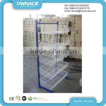 Convenient Wire Basket Vegetable Display Shelf