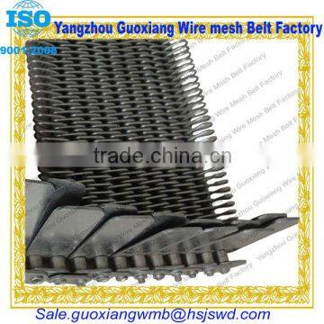 side guard and angle product stopper type chain conveyor wire mesh belt