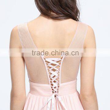 Light Pink Big Size Women Dress Evening Dress Long photo-5