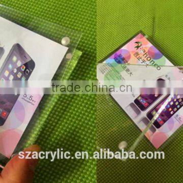 acrylic phone price label display stand block frame