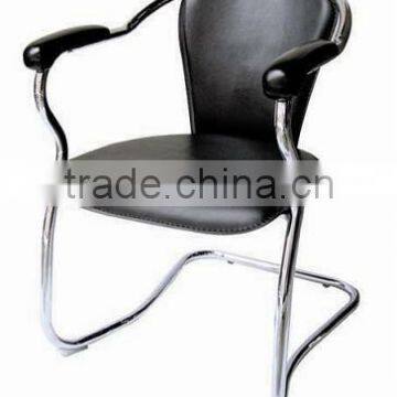 Simpe comfortable cheap hard PVC leather visitor office chairs for wholesale AH-24