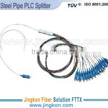 1*16 PLC Steel Pipe type Optial Fiber Splitter