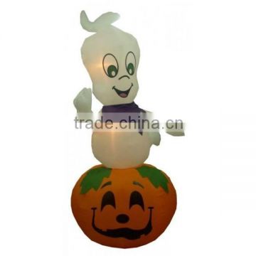 Wholesale 9 foot animated holloween inflatable ghost on pumpkin