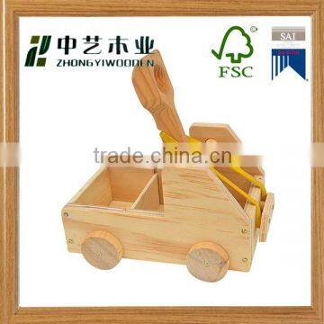 Children gifts natural pine material do it yourself beneficial intelligences customized wooden car models toy