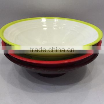 two tone melamine noodles bowl