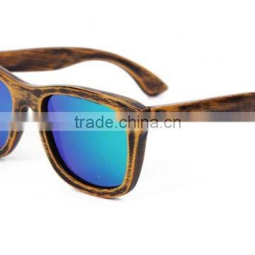 Bamboo Sunglasses green mirror polarized lens bamboo Sunglasses