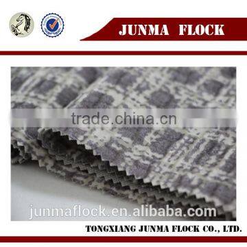 Grey Square Pattern Flock Print Fabric /flocking Fabric and Textile /flocked Upholstery Fabric for Antique Furniture photo-5