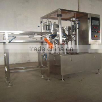 Automatic single nozzle yogurt filling machine /stand up pouch with cap packing machine