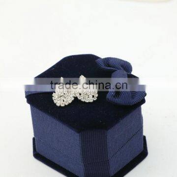 Bulk Small Bowknot Crystal Rhinestone Button for Dress Embellishments