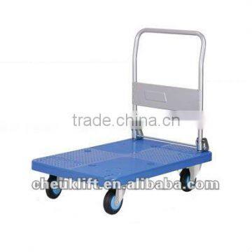 Noiseless Plastic Board Hand cart PLA300Y-DX(folding handrails)