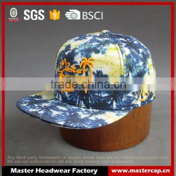 BSCI aduit wholesale custom 5-panel snapback cap with printing