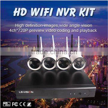 LS VISION 720p ip camera wireless long range wifi transmission real time wireless nvr kit