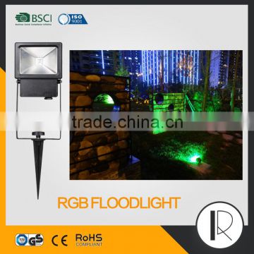 m051706 top quality GS CE ROHS waterproof ip44 plastic housing multi color change garden tree 3w rgb led flood light