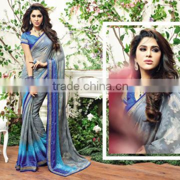 Patch Border Work Designer Saree