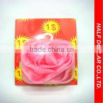 flower shaped bath sponge with rope/bath net sponge ball/mesh bath sponge