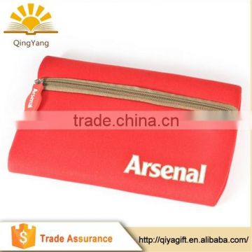 OEM christmas wholesale custom polyester zipper clear school pencil case