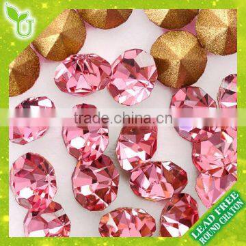 Chinese lead free point back chatons glass rhinestones