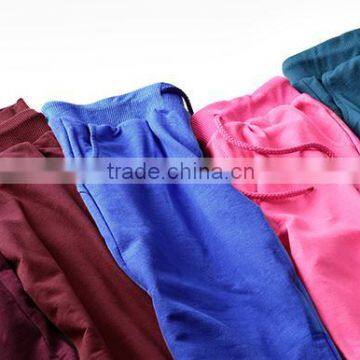 2016 Latest Fashion Ladies Capri Trousers Loose Pink Trousers Sports Fleece Long Pants Women Trousers Jumpsuits for Women 2016