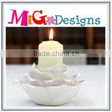 New Craft Wholesale Handmade Flower White Candle Holder