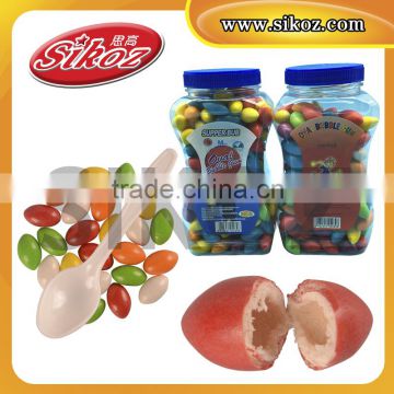 SK-G075 mix flavors colorful Oval Bubble Gum in bottle