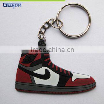 Factory Wholesale 3d Promotional Rubber Running Shoe Keychain