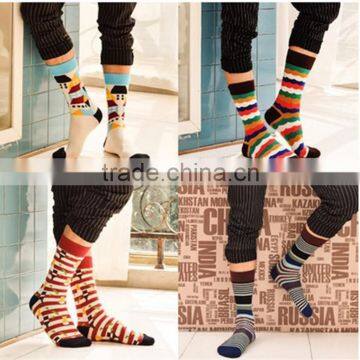100% cotton hot sale teen tube mid-lenght sports high socks men or women cute colorful