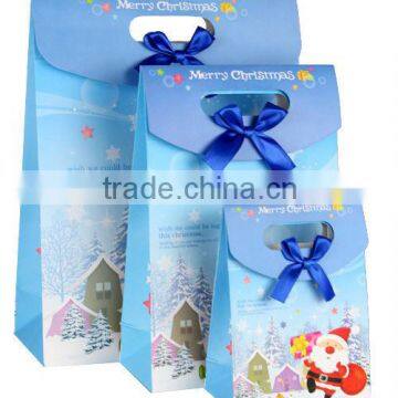 Custom Christmas Paper Bag For Gift , Christmas Shopping Bag Made In China