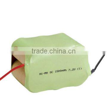 China wholesale manufacturers 7.2v nimh rechargeable batteries 1500mah