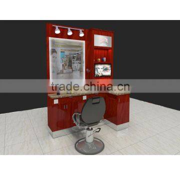 Customized Modern Barber Shop Design Hair Salon Display Furniture