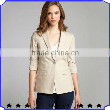 tailored collar one-button short women's blazer