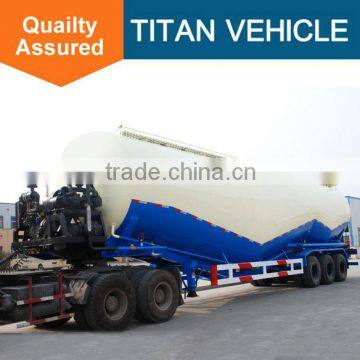 3 axle 60 Ton cement bulker trailer unloading bulk cement tanker for sale