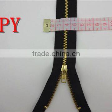 zipper, metal material, for leather bag