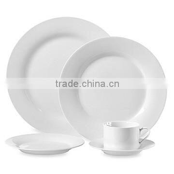 7 Inch Round White Color Graceful Design Porcelain Plates Dishes For Hotel And Restaurant photo-3