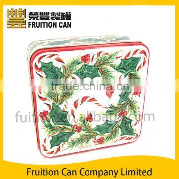 Square Cookie Cake Tin Can Case Box