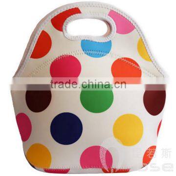 Low Price High Quality OEM insulated sublimated neoprene lunch bag/tote bag