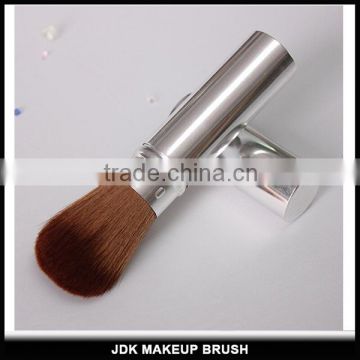 Portable Small Retractable Blush Brush with Silver Handle