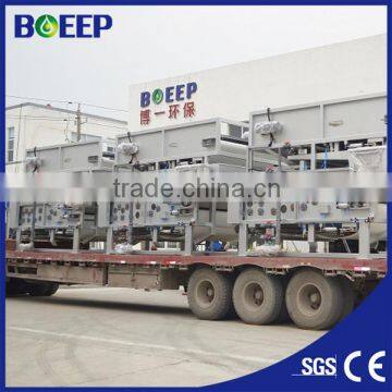 Belt filter press for waste water sludge dewatering