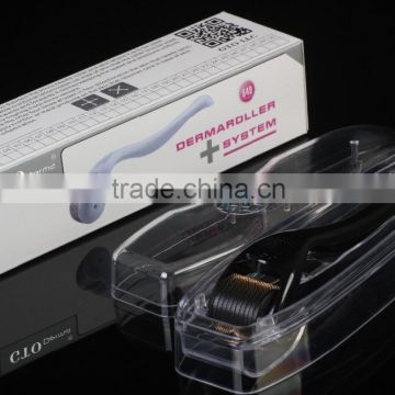 titanium derma roller micro needle roller system derma roller with 540 needles for hair loss treatment