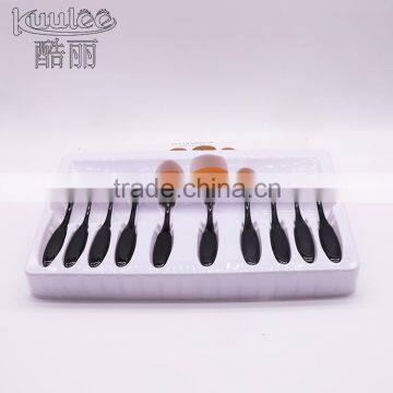 Nylon Bendable Handle Eco-friendly 10pcs Toothbrush Shaped Makeup Brush photo-6