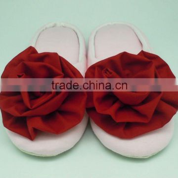 plush slippers with flower ladies indoor plush shoes