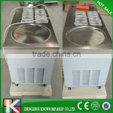 commercial hot sale 2 pan durable fry ice cream machine/ice cream machine(2+10)