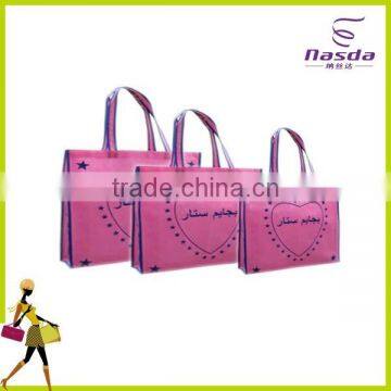 pink fashionable recycling shopping bag