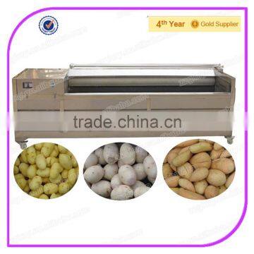 Small Soft Brushes Electric Potato Washing Machine For Potato Chips Machine
