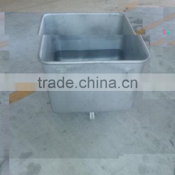 trolley equipped stainless meat hopper