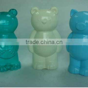 OEM BLOW MOLDING plastic piggy banks piggy money box Huizhou facory