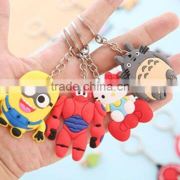 Promotion gifts cartoon wholesale Silicone Keychain / keyring / Keyholder