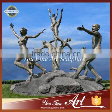 Life Size Outdoor Bronze Nude Sport Statue