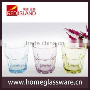 hotsale 325ml colorful drinking glass cup, shot glass tumbler